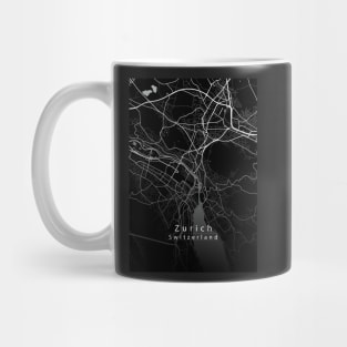 Zurich Switzerland City Map dark Mug